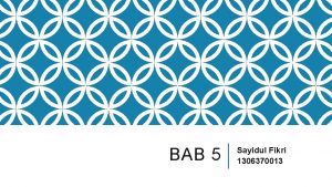BAB 5 Sayidul Fikri 1306370013 Manajemen Portofolio Pelanggan