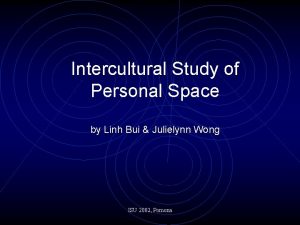 Intercultural Study of Personal Space by Linh Bui
