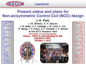 NSTXU Supported by Present status and plans for