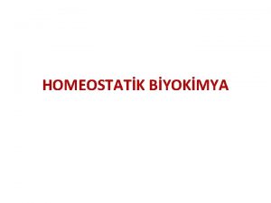 HOMEOSTATK BYOKMYA Sv ve Elektrolit Dengesi Su Polar