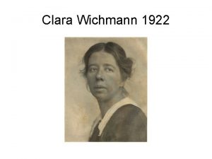 Clara Wichmann 1922 Leben und Werk Clara Wichmanns