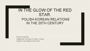 IN THE GLOW OF THE RED STAR POLISHKOREAN