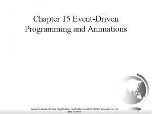 Chapter 15 EventDriven Programming and Animations Liang Introduction