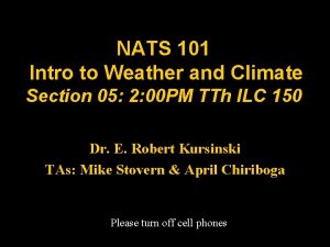 NATS 101 Intro to Weather and Climate Section