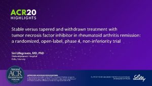 Stable versus tapered and withdrawn treatment with tumor