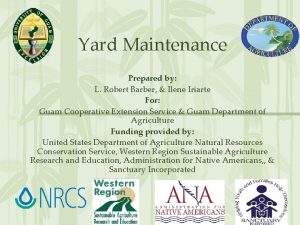 Yard Maintenance Prepared by L Robert Barber Ilene