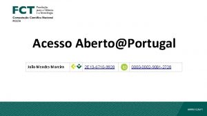 Acesso AbertoPortugal Joo Mendes Moreira 2 E 13