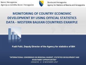 Bosna i Hercegovina Agencija za statistiku Bosne i