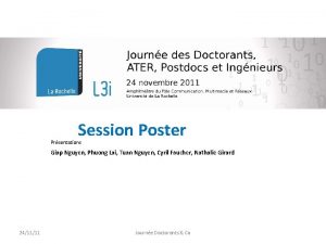 Session Poster Prsentations Giap Nguyen Phuong Lai Tuan