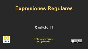 Expresiones Regulares Captulo 11 Python para Todos es