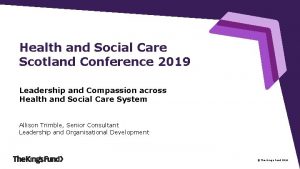 Health and Social Care Scotland Conference 2019 Leadership