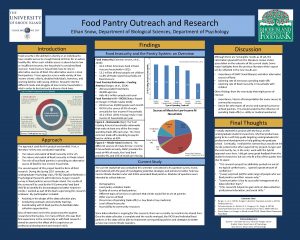 Food Pantry Outreach and Research Ethan Snow Department