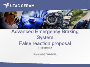 V 5 Advanced Emergency Braking System False reaction