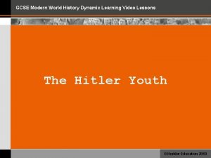 GCSE Modern World History Dynamic Learning Video Lessons