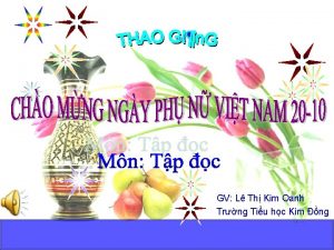GV L Th Kim Oanh Trng Tiu hc