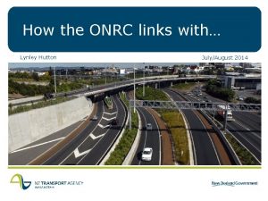 How the ONRC links with Lynley Hutton JulyAugust