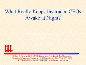 What Really Keeps Insurance CEOs Awake at Night