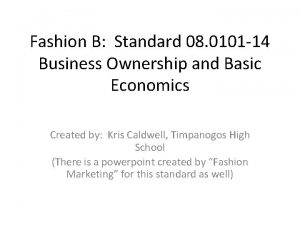 Fashion B Standard 08 0101 14 Business Ownership