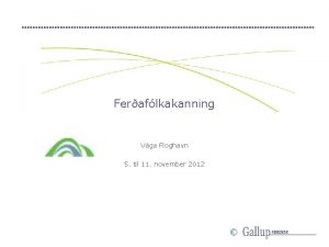 Feraflkakanning Vga Floghavn 5 til 11 november 2012