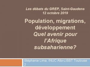 Les dbats du GREP SaintGaudens 12 octobre 2019