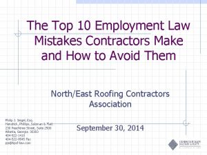 The Top 10 Employment Law Mistakes Contractors Make