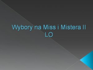 Wybory na Miss i Mistera II LO Kandydatki