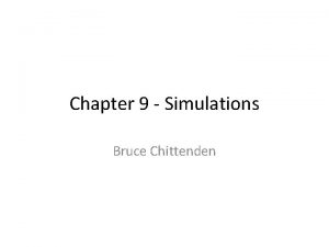 Chapter 9 Simulations Bruce Chittenden Supercomputers www top