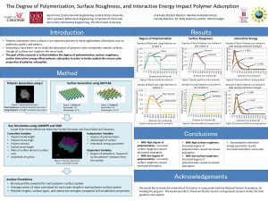 The Degree of Polymerization Surface Roughness and Interactive