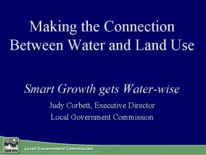 Making the Connection Between Water and Land Use