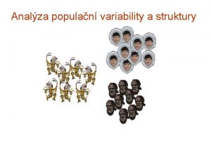 Analza populan variability a struktury Hierarchick populan struktura