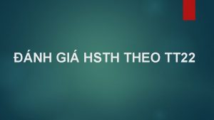 NH GI HSTH THEO TT 22 NI DUNG