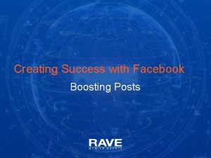 Creating Success with Facebook Boosting Posts Step 1