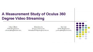 A Measurement Study of Oculus 360 Degree Video