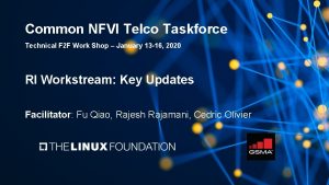 Common NFVI Telco Taskforce Technical F 2 F