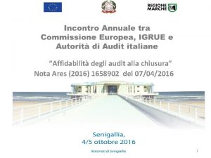 Affidabilit degli audit alla chiusura Nota Ares 2016