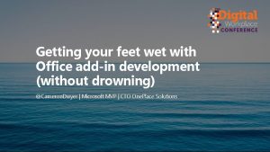 Getting your feet with Office addin development without