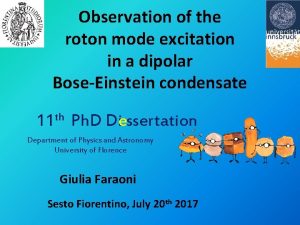 Observation of the roton mode excitation in a