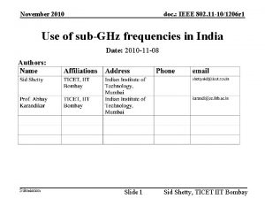 doc IEEE 802 11 101206 r 1 November