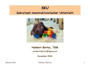 SKU Sokratischkonstruktivistischer Unterricht Norbert Bartos TGM norbert bartostgm