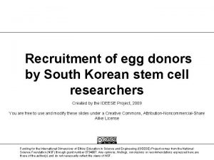 Recruitment of egg donors by South Korean stem