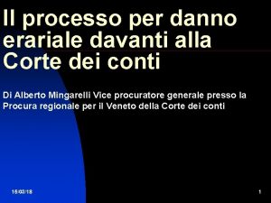 Il processo per danno erariale davanti alla Corte