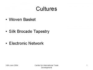 Cultures Woven Basket Silk Brocade Tapestry Electronic Network