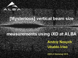 1 Mysterious vertical beam size measurements using i