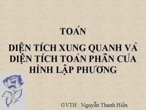 TOA N DI N TI CH XUNG QUANH