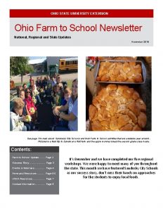 OHIO STATE UNIVERSITY EXTENSION Ohio Farm to School