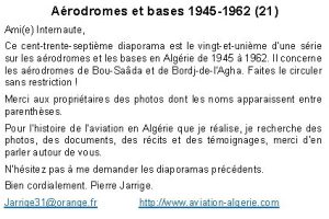 Arodromes et bases 1945 1962 21 Amie Internaute