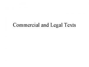 Commercial and Legal Texts Business Letter Dear Sirs
