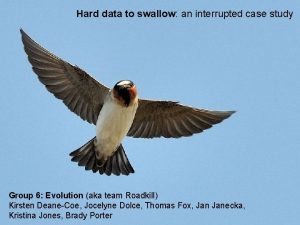 Hard data to swallow an interrupted case study