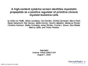 A highcontent cytokine screen identifies myostatin propeptide as