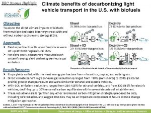 BRC Science Highlight Climate benefits of decarbonizing light